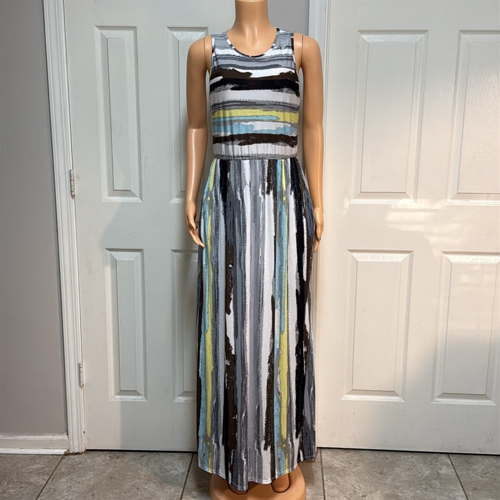 Loges Multicolor Patterned Fabric Mixi Dress - image 2